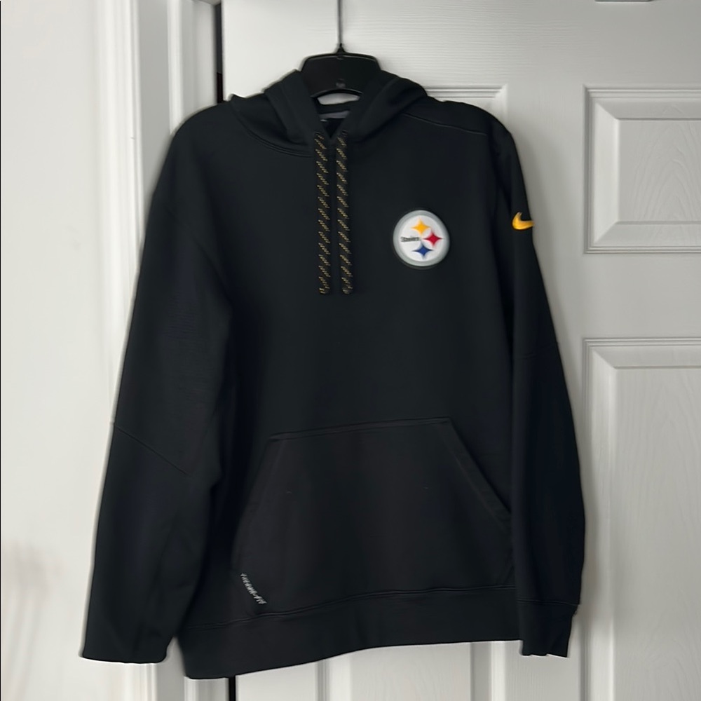 Steelers Black Nike Hoodie with Team Logo